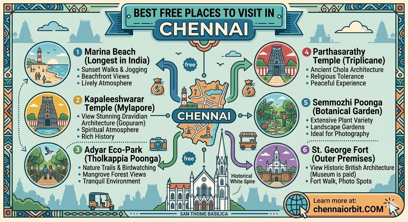 Best Free Places to Visit in Chennai
