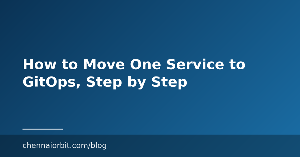 How to Move One Service to GitOps, Step by Step